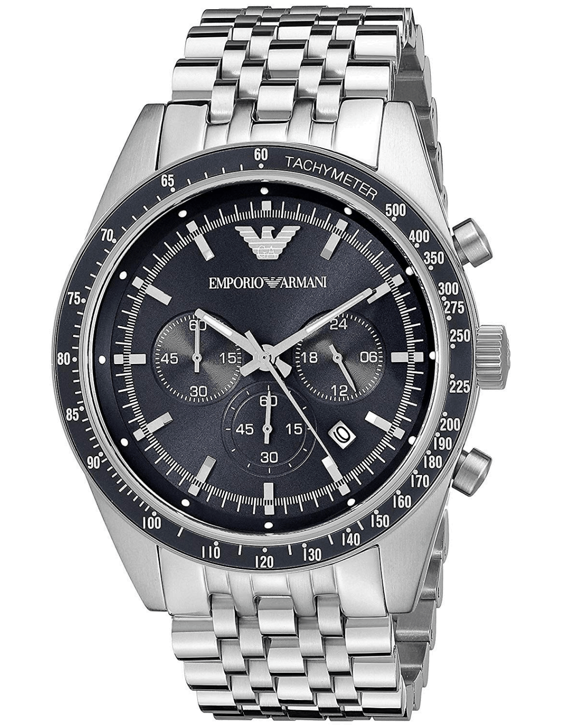  Shop Authentic Emporio Armani Sportivo Chronograph Blue Stainless Steel Watch For Men - AR6072 - Luxxuri