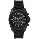  Shop Authentic Emporio Armani Sportivo Chronograph Black Dial Black Silicone Strap Watch For Men - AR6092 - Luxxuri