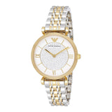  Shop Authentic Emporio Armani Gianni T Bar White Dial Two Tone Steel Strap Watch For Women - AR8031 - Luxxuri