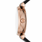  Shop Authentic Emporio Armani Gianni T Bar Mother of Pearl White Dial Black Leather Strap Watch For Women - AR60047 - Luxxuri