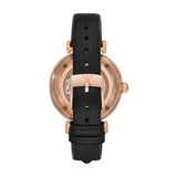  Shop Authentic Emporio Armani Gianni T Bar Mother of Pearl White Dial Black Leather Strap Watch For Women - AR60047 - Luxxuri