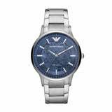  Shop Authentic Emporio Armani Renato Automatic Blue Dial Silver Steel Strap Watch For Men - AR60037 - Luxxuri
