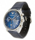  Shop Authentic Emporio Armani Aviator Blue Dial Blue Leather Strap Watch For Men - AR11105 - Luxxuri
