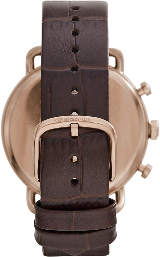  Shop Authentic Emporio Armani Aviator Quartz Black Dial Brown Leather Strap Watch For Men - AR11337 - Luxxuri