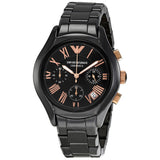  Shop Authentic Emporio Armani Chronograph Black Ceramic Stainless Steel Dial Watch For Women - AR1411 - Luxxuri