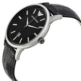  Shop Authentic Emporio Armani Renato Black Dial Leather Strap Watch For Men - AR2411 - Luxxuri