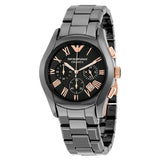  Shop Authentic Emporio Armani Valente Ceramica Chronograph Black Dial Black Steel Strap Watch For Men - AR1410 - Luxxuri
