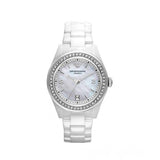  Shop Authentic Emporio Armani Ceramica White Mother of Pearl Dial Stainless Steel Strap Watch For Women - AR1426 - Luxxuri