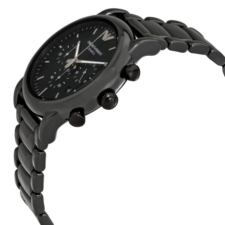  Shop Authentic Emporio Armani Ceramica Chronograph  Black Dial Black Strap Watch For Men - AR1452 - Luxxuri