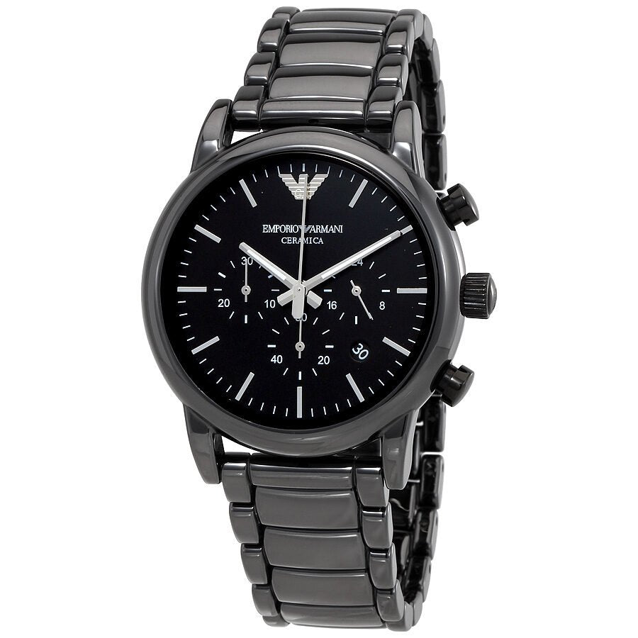  Shop Authentic Emporio Armani Ceramica Chronograph  Black Dial Black Strap Watch For Men - AR1452 - Luxxuri