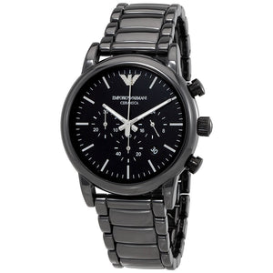  Shop Authentic Emporio Armani Ceramica Chronograph  Black Dial Black Strap Watch For Men - AR1452 - Luxxuri
