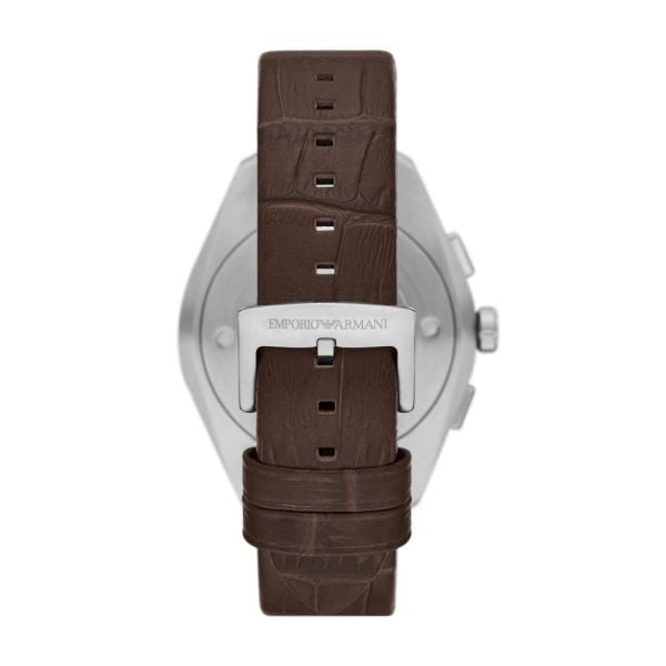  Shop Authentic Emporio Armani Claudio Chronograph Brown Dial Brown Leather Strap Watch For Men - AR11482 - Luxxuri