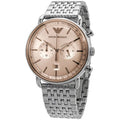  Shop Authentic Emporio Armani Aviator Chronograph Beige Dial Silver Steel Strap Watch For Men - AR11239 - Luxxuri