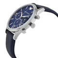  Shop Authentic Emporio Armani Giovanni T Bar Chronograph Quartz Blue Dial Blue Leather Strap Watch For Men - AR11226 - Luxxuri