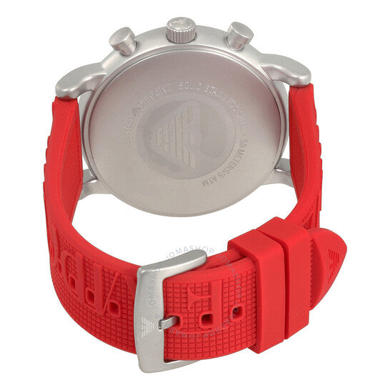  Shop Authentic Emporio Armani Luigi Chronograph White Dial Red Rubber Strap Watch For Men - AR11021 - Luxxuri