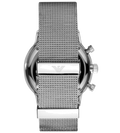 Emporio Armani Classic Chronograph Quartz Silver Dial Silver Mesh Bracelet Watch For Men - AR0390