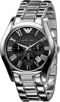  Shop Authentic Emporio Armani Valente Chronograph Black Dial Silver Stainless Steel Watch For Men - AR0673 - Luxxuri