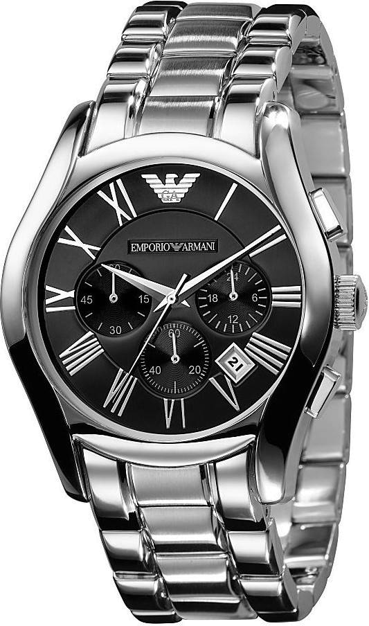  Shop Authentic Emporio Armani Valente Chronograph Black Dial Silver Stainless Steel Watch For Men - AR0673 - Luxxuri
