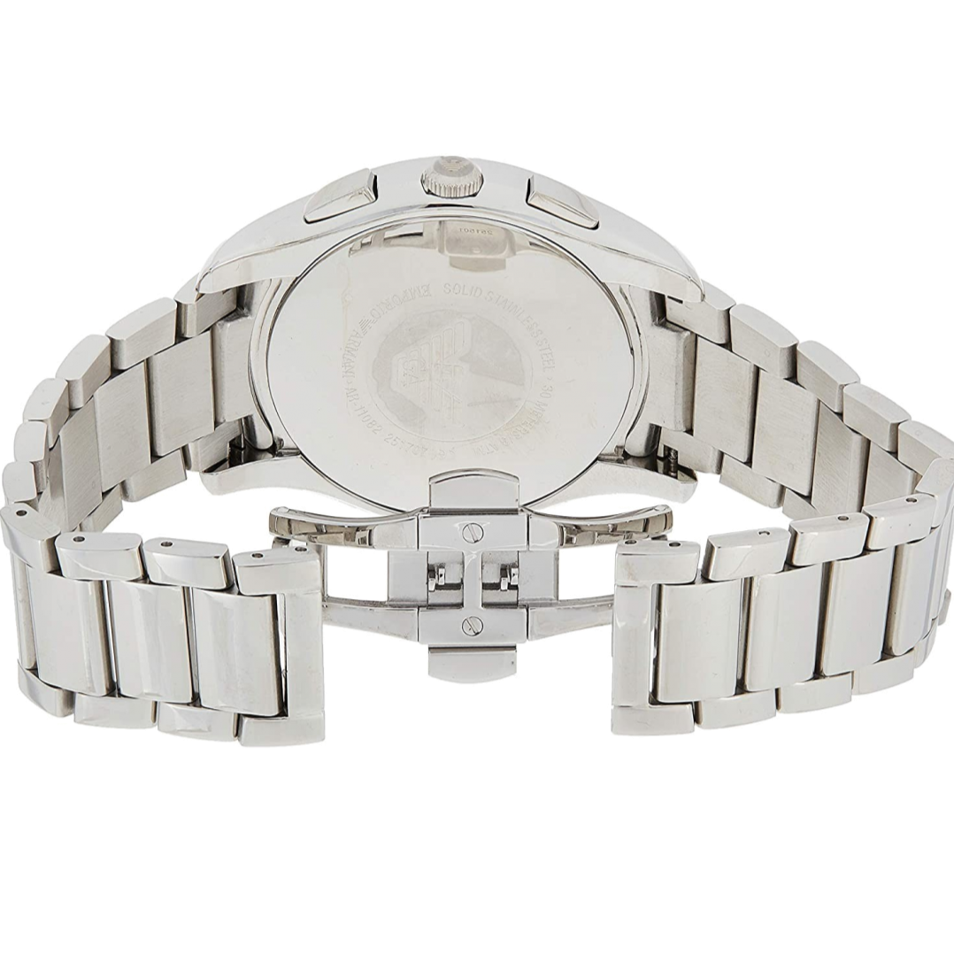  Shop Authentic Emporio Armani Chronograph Quartz Blue Dial Silver Steel Strap Watch For Men - AR11082 - Luxxuri