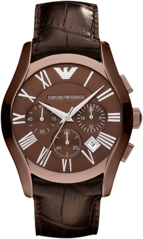  Shop Authentic Emporio Armani Valente Classic Brown Dial Brown Leather Strap Watch For Men - AR1609 - Luxxuri