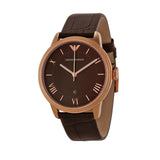  Shop Authentic Emporio Armani Classic Quartz Brown Dial Brown Leather Strap Watch For Men - AR1613 - Luxxuri