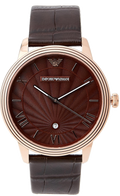  Shop Authentic Emporio Armani Classic Quartz Brown Dial Brown Leather Strap Watch For Men - AR1613 - Luxxuri