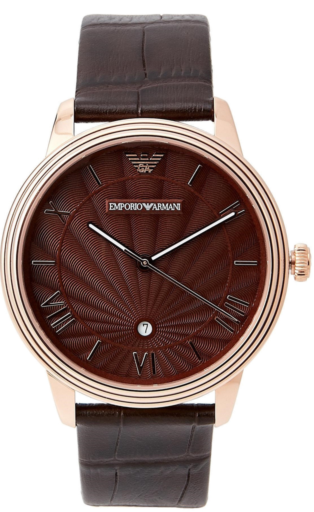  Shop Authentic Emporio Armani Classic Quartz Brown Dial Brown Leather Strap Watch For Men - AR1613 - Luxxuri