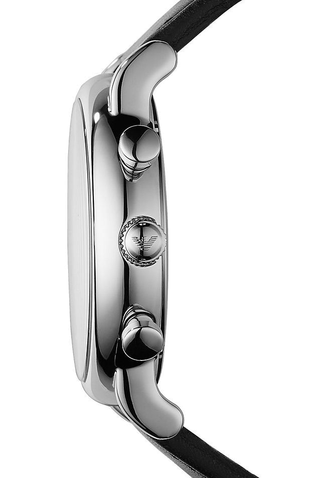  Shop Authentic Emporio Armani Classic Quartz Chronograph White Dial Black Leather Strap Watch For Men - AR1807 - Luxxuri