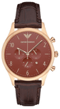  Shop Authentic Emporio Armani Classic Chronograph Burgundy Dial Brown Leather Strap Watch For Men - AR1890 - Luxxuri