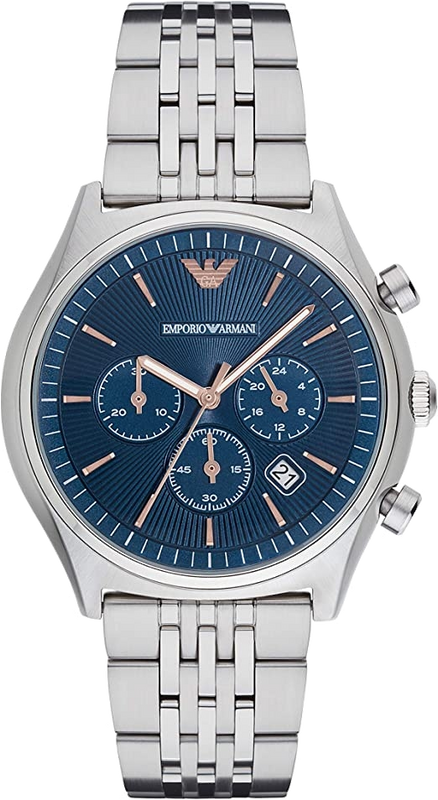  Shop Authentic Emporio Armani Luigi Chronograph Quartz Blue Dial Silver Steel Strap Watch For Men - AR1974 - Luxxuri