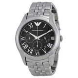  Shop Authentic Emporio Armani Classic Chronograph Black Dial Silver Steel Strap Watch For Men - AR1786 - Luxxuri