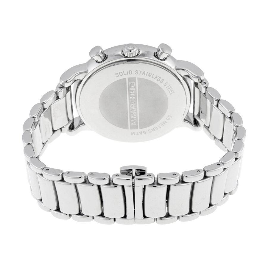  Shop Authentic Emporio Armani Luigi Black Dial Silver Steel Strap Watch For Men - AR1894 - Luxxuri
