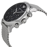  Shop Authentic Emporio Armani Luigi Chronograph Black Dial Silver Mesh Bracelet Watch For Men - AR1811 - Luxxuri