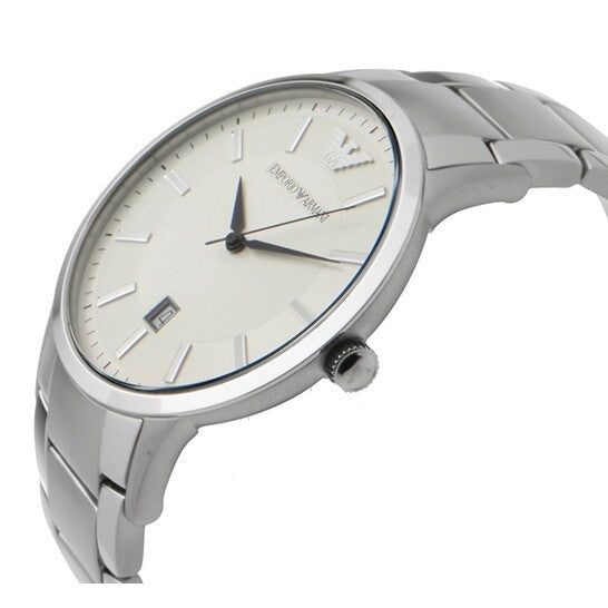  Shop Authentic Emporio Armani Classic Quartz White Dial Silver Steel Strap Watch For Men - AR2430 - Luxxuri