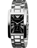  Shop Authentic Emporio Armani Classic Black Dial Silver Stainless Steel Strap Watch For Men - AR0156 - Luxxuri