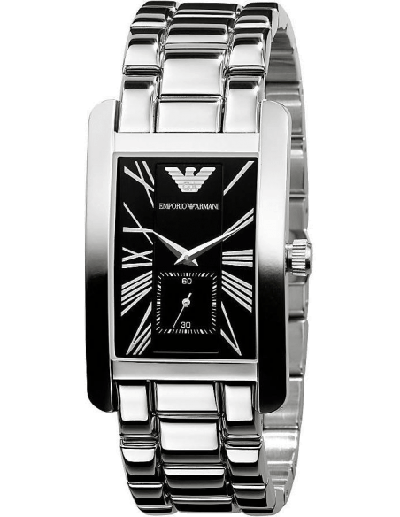  Shop Authentic Emporio Armani Classic Black Dial Silver Stainless Steel Strap Watch For Men - AR0156 - Luxxuri