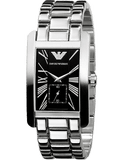  Shop Authentic Emporio Armani Classic Black Dial Silver Stainless Steel Strap Watch For Men - AR0156 - Luxxuri