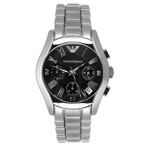  Shop Authentic Emporio Armani Velente Chronograph Black Dial Silver Steel Strap Watch For Women - AR0674 - Luxxuri
