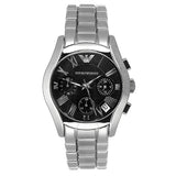  Shop Authentic Emporio Armani Velente Chronograph Black Dial Silver Steel Strap Watch For Women - AR0674 - Luxxuri