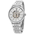  Shop Authentic Emporio Armani Meccanico Skeleton Silver Dial Silver Steel Strap Watch For Men - AR1945 - Luxxuri