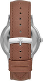  Shop Authentic Emporio Armani Renato Quartz Silver Dial Brown Leather Strap Watch For Men - AR11185 - Luxxuri