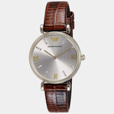  Shop Authentic Emporio Armani Gianni T Bar Beige Dial Brown Leather Strap Watch For Women - AR1883 - Luxxuri