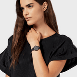  Shop Authentic Emporio Armani Gianni T Bar All Black Diamond Dial Watch For Women - AR11245 - Luxxuri