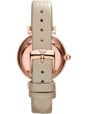  Shop Authentic Emporio Armani Gianni T Bar Gunmetal Dial Beige Leather Strap Watch For Women - AR1681 - Luxxuri