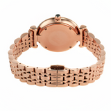  Shop Authentic Emporio Armani Rosa Quartz Mother of Pearl Black Dial Rose Gold Steel Strap Watch For Women - AR11372 - Luxxuri