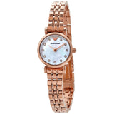  Shop Authentic Emporio Armani Gianni T-Bar Mother of Pearl Dial Rose Gold Steel Strap Watch For Women - AR11203 - Luxxuri