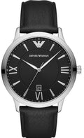 Shop Authentic Emporio Armani Giovanni Analog Black Dial Black Leather Strap Watch For Men - AR11210 - Luxxuri