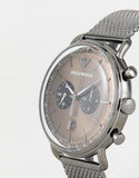  Shop Authentic Emporio Armani Aviator Brown Dial Grey Mesh Bracelet Watch For Men - AR11141 - Luxxuri
