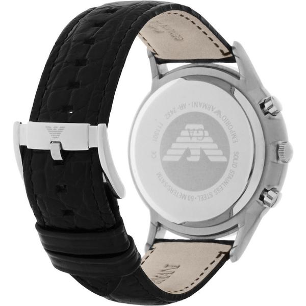  Shop Authentic Emporio Armani Classic Chronograph Silver Dial Black Leather Strap Watch For Men - AR2432 - Luxxuri