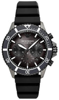  Shop Authentic Emporio Armani Diver Chronograph Black Dial Black Silicon Strap Watch For Men - AR11515 - Luxxuri